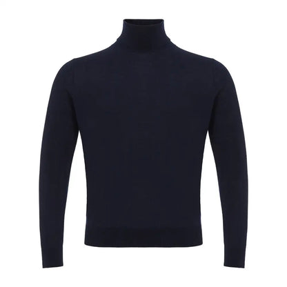 Colombo Blue Cashmere Turtleneck