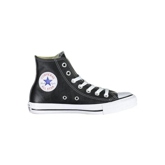 Sort sorte Converse Black Synthetic herresneaker med hvide snører