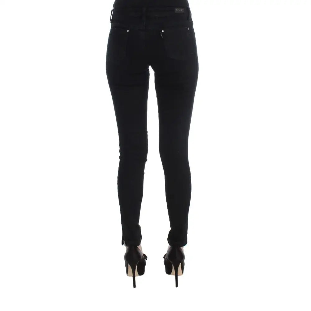 Costume National Black Cotton Slim Fit Denim Jeans