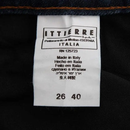 Costume National Blue Cotton Blend Bootcut Jeans