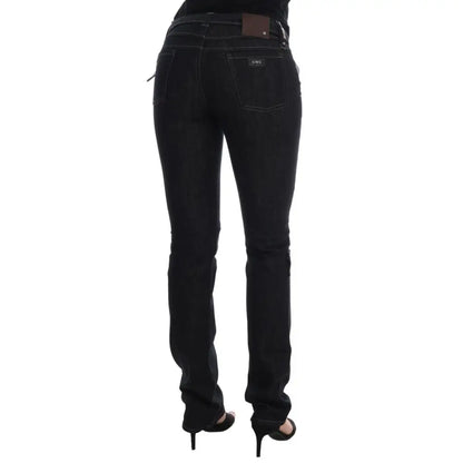 Costume National Blue Cotton Stretch Slim Fit Jeans