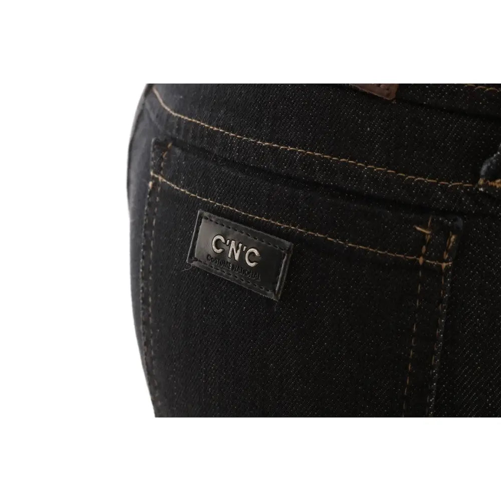 Costume National Blue Cotton Stretch Slim Fit Jeans