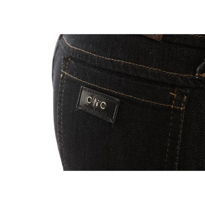 Costume National Blue Cotton Stretch Slim Fit Jeans