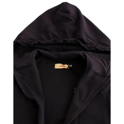 Costume National Blue hooded cotton sweater