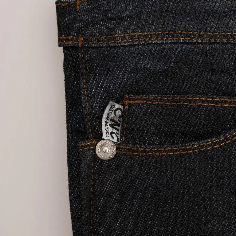 Costume National Dark Blue Cotton Slim Fit Jeans