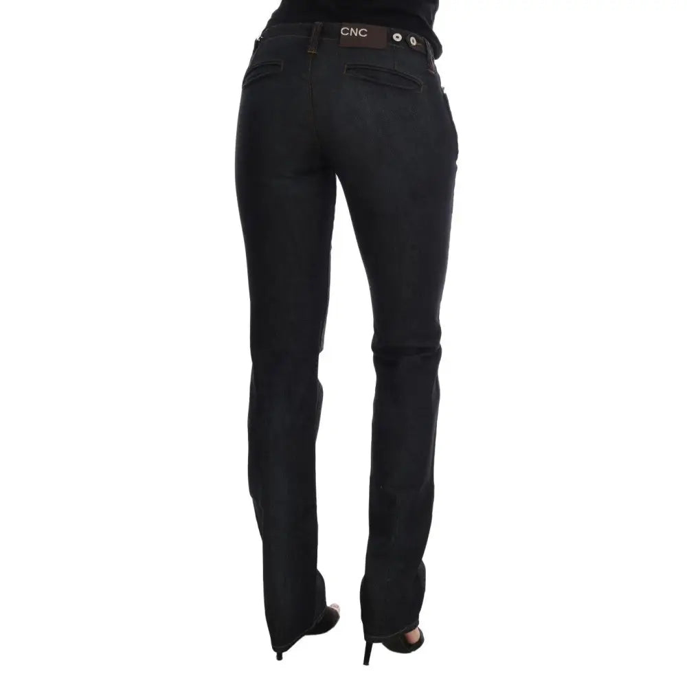 Costume National Dark Blue Cotton Slim Fit Jeans