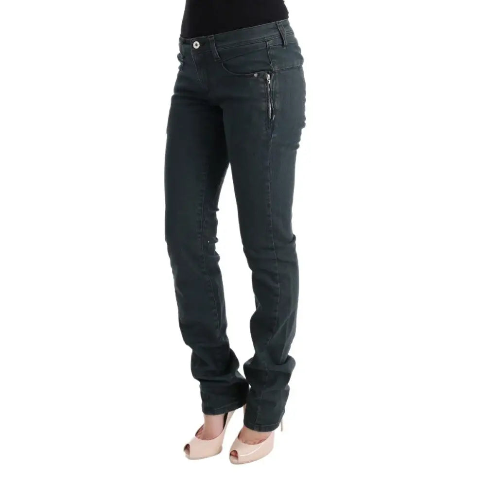 Costume National Gray Cotton Superslim Denim Jeans