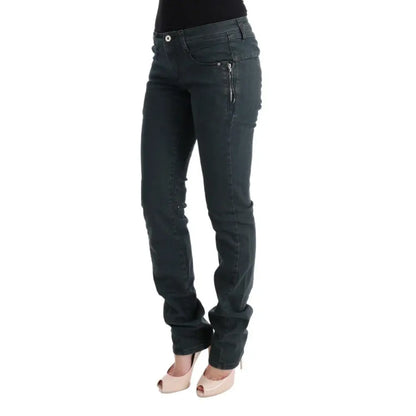 Costume National Gray Cotton Superslim Denim Jeans