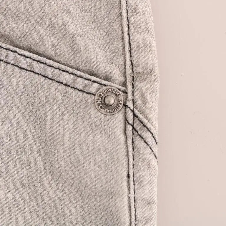 Costume National Gray Wash Cotton Slim Jeans