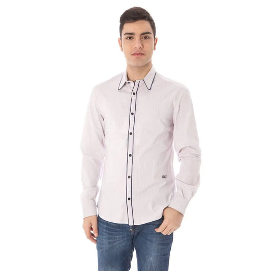 Costume National Rosa Cotton Men Shirt