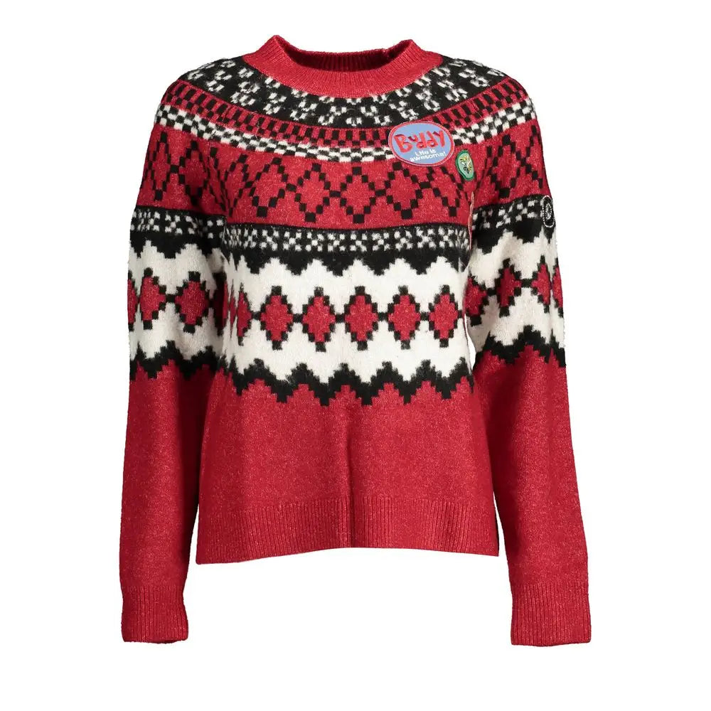 Desigual Red Polyester Women Sweater - Sweaters