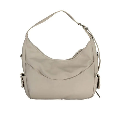 Desiguals hvide hobo-taske i beige med minimalistisk design