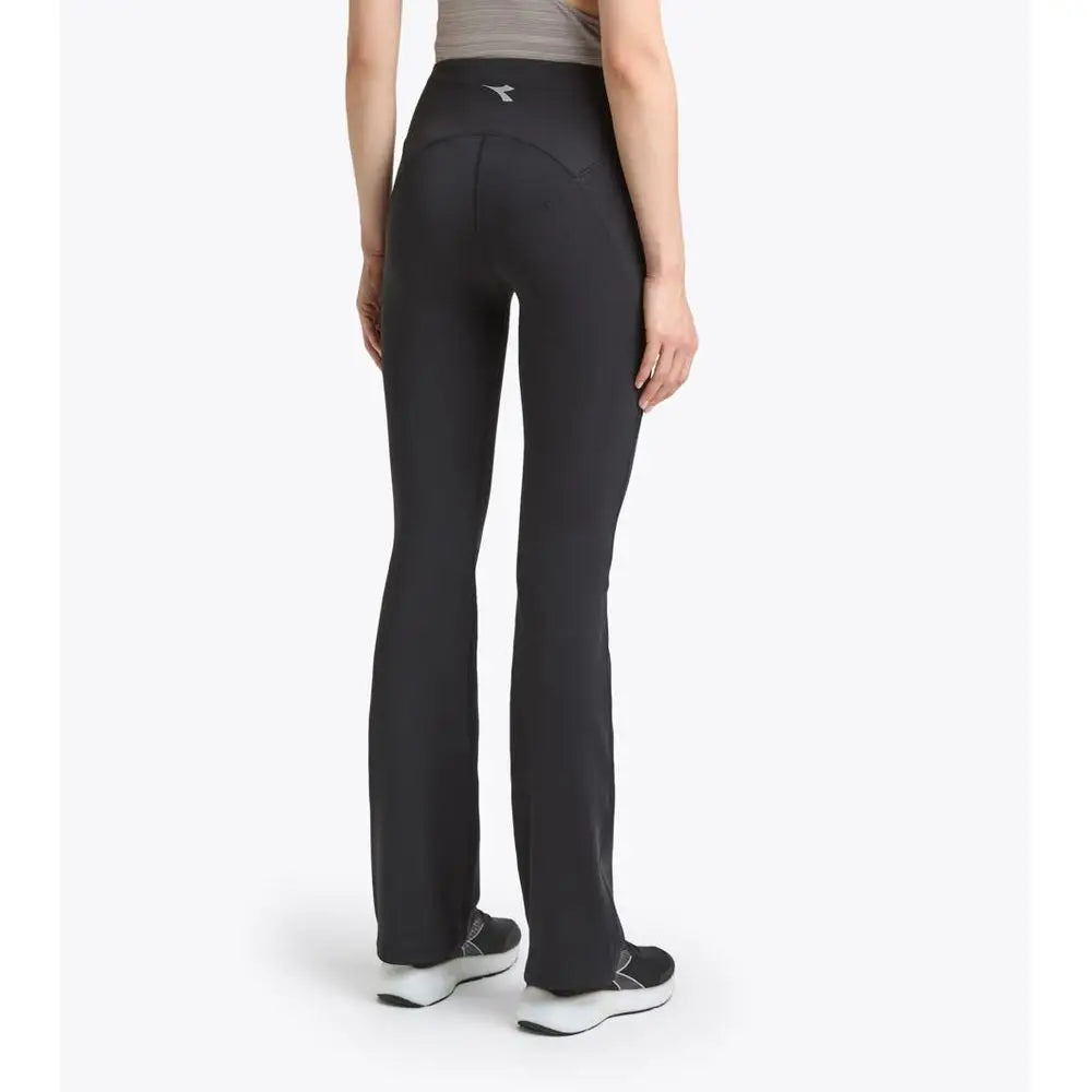 Diadora sorte polyester athletic pants, 100% originale brands fra outlet mærkevarer