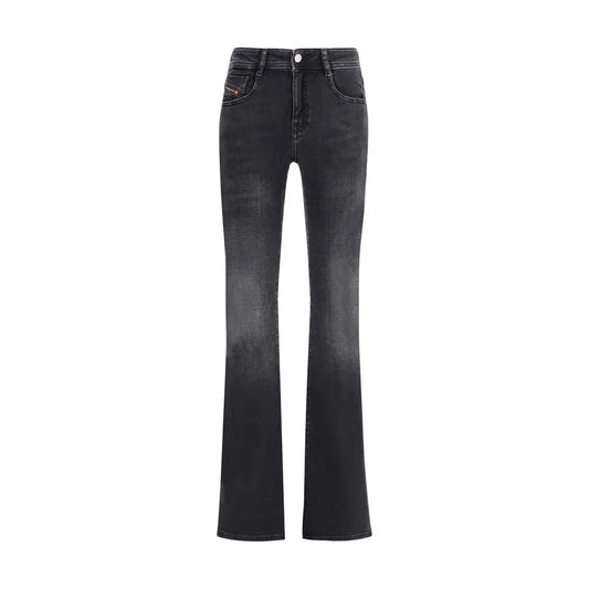 Diesel Black Cotton Bootcut Jeans - Jeans