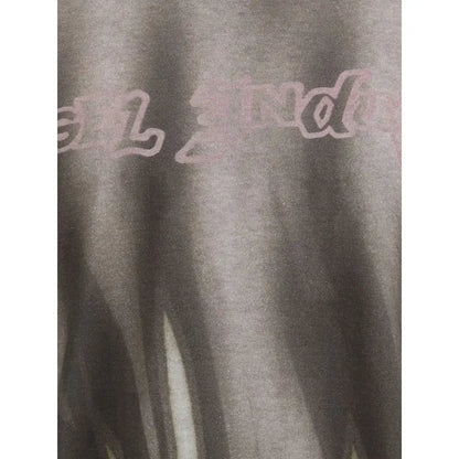 Grå sweatshirt med falmet pink håndskrift, Diesel Gray Cotton Sportswear – spar 30–70% på mode