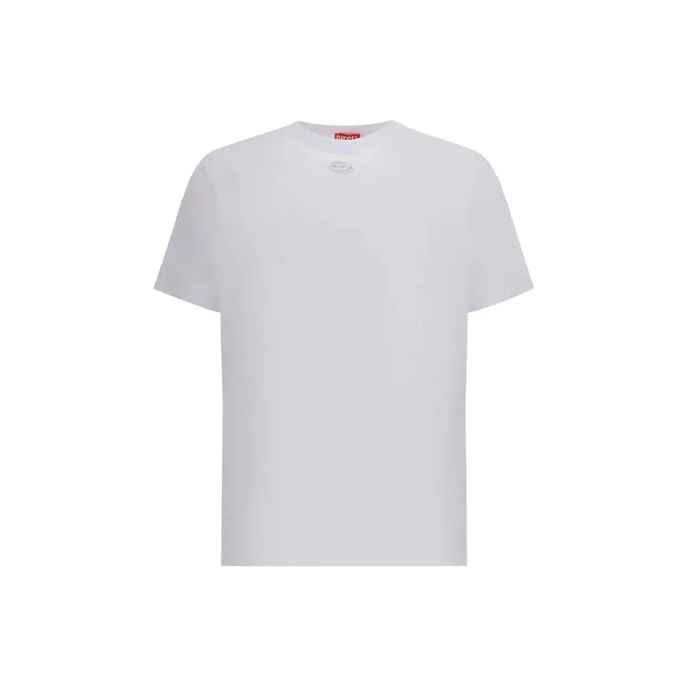 Diesel White Cotton T-Shirt - T-shirts