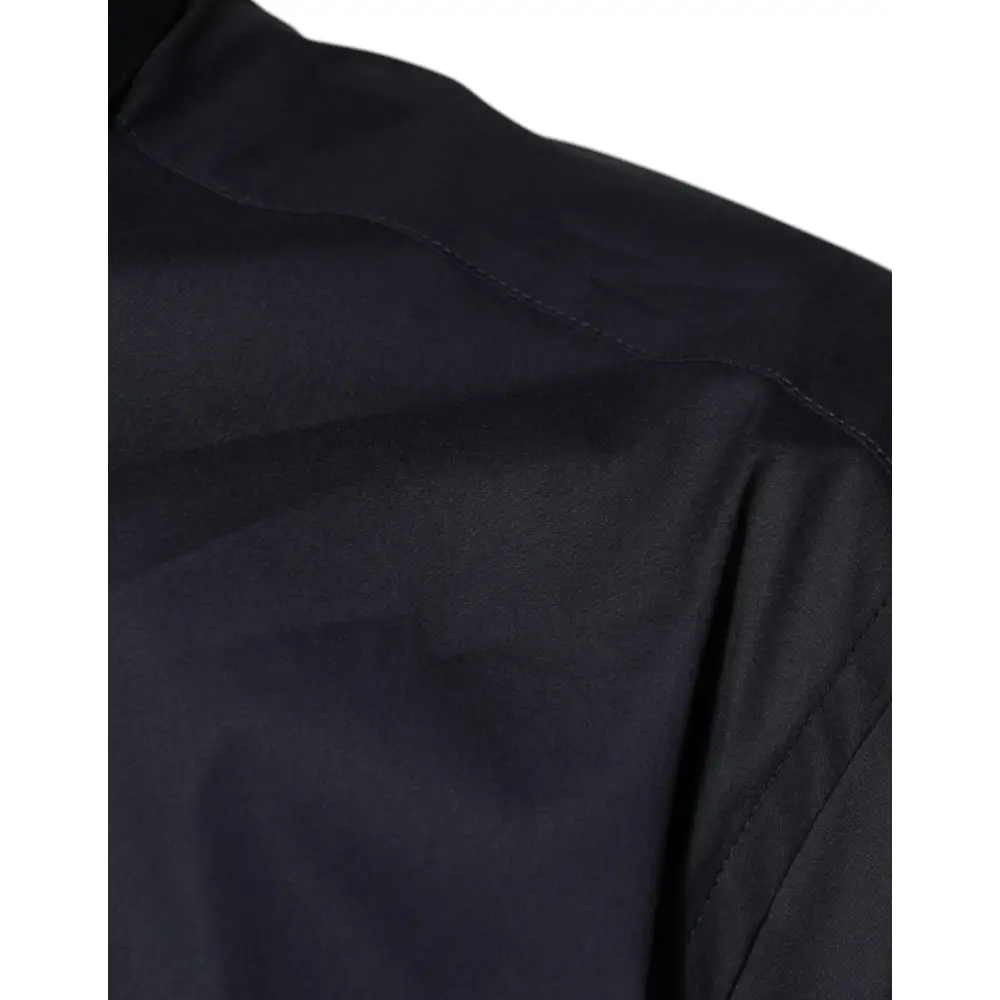 Dolce & Gabbana Black Cotton Blend Formal GOLD Dress Shirt - Skjorte