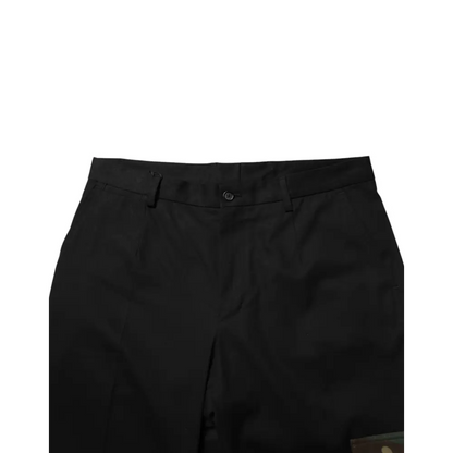 Dolce & Gabbana Black Cotton Skinny Dress Cargo Trouser Pants - Bukser