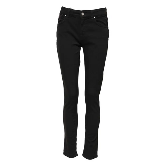 Dolce & Gabbana Black Cotton Skinny Mid Waist Denim Jeans - Jeans