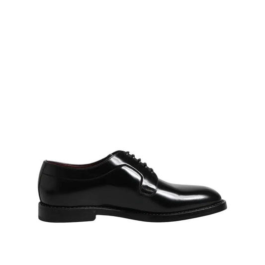 Dolce & Gabbana Black Leather Lace Up Derby Dress Formal Shoes