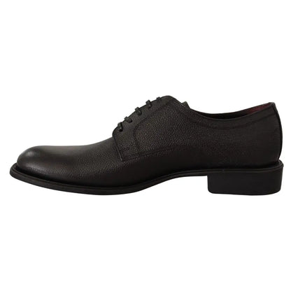 Dolce & Gabbana Black Leather Lace Up Mens Formal Derby Shoes