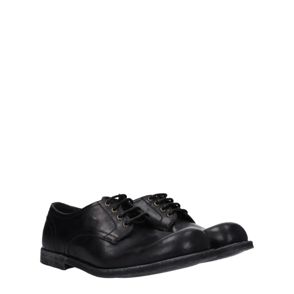 Dolce & Gabbana Black Leather Oxfords And Derbies