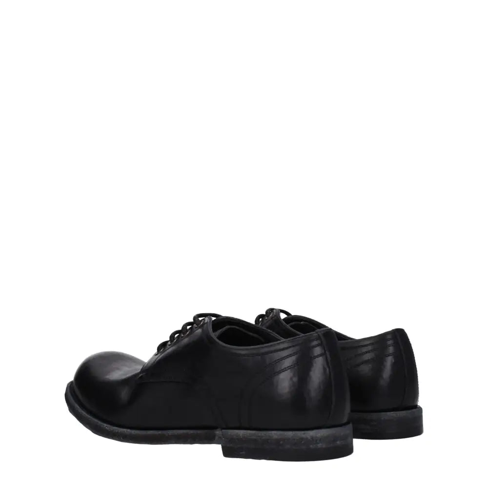 Dolce & Gabbana Black Leather Oxfords And Derbies