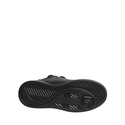 Dolce & Gabbana Black Leather Portofino Low Top Sneakers Shoes - Sneakers