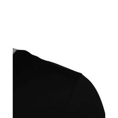 Sort Dolce & Gabbana sort t-shirt med ribbet krave, 100% originale brands