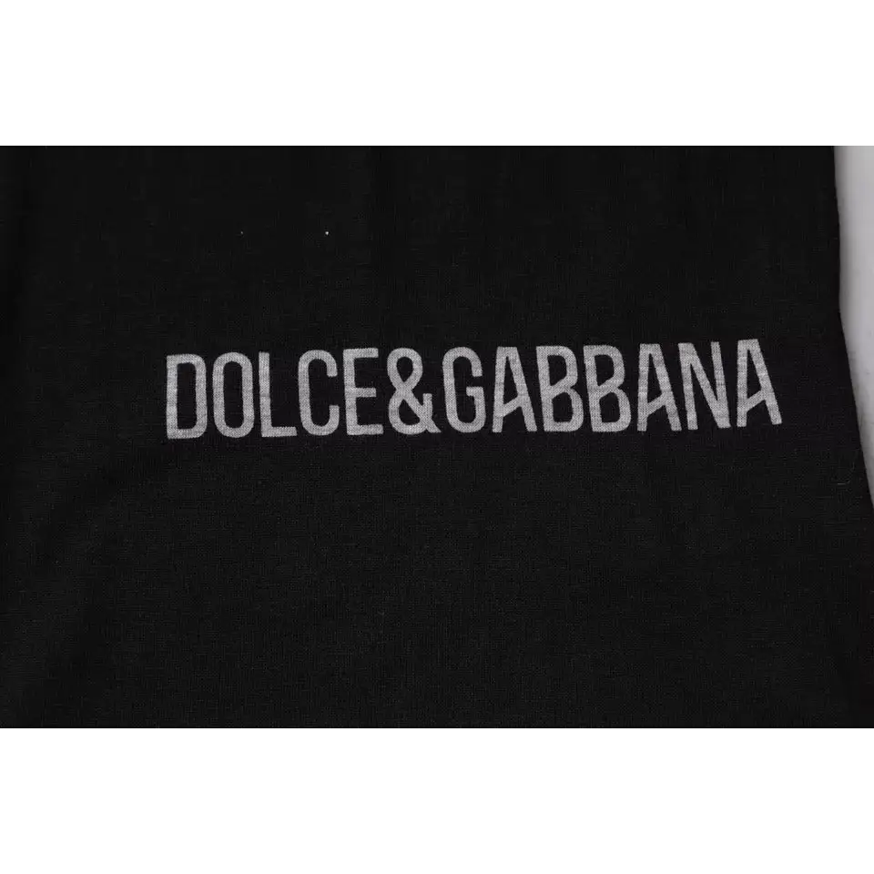 Sort Sorte Dolce & Gabbana logo t-shirt i 100% originale brand