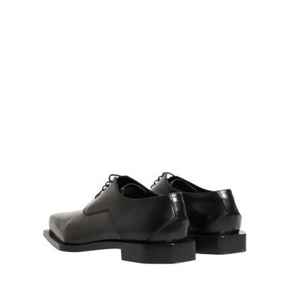 Dolce & Gabbana sorte mat lakerede dress derby sko med klumpede hæle
