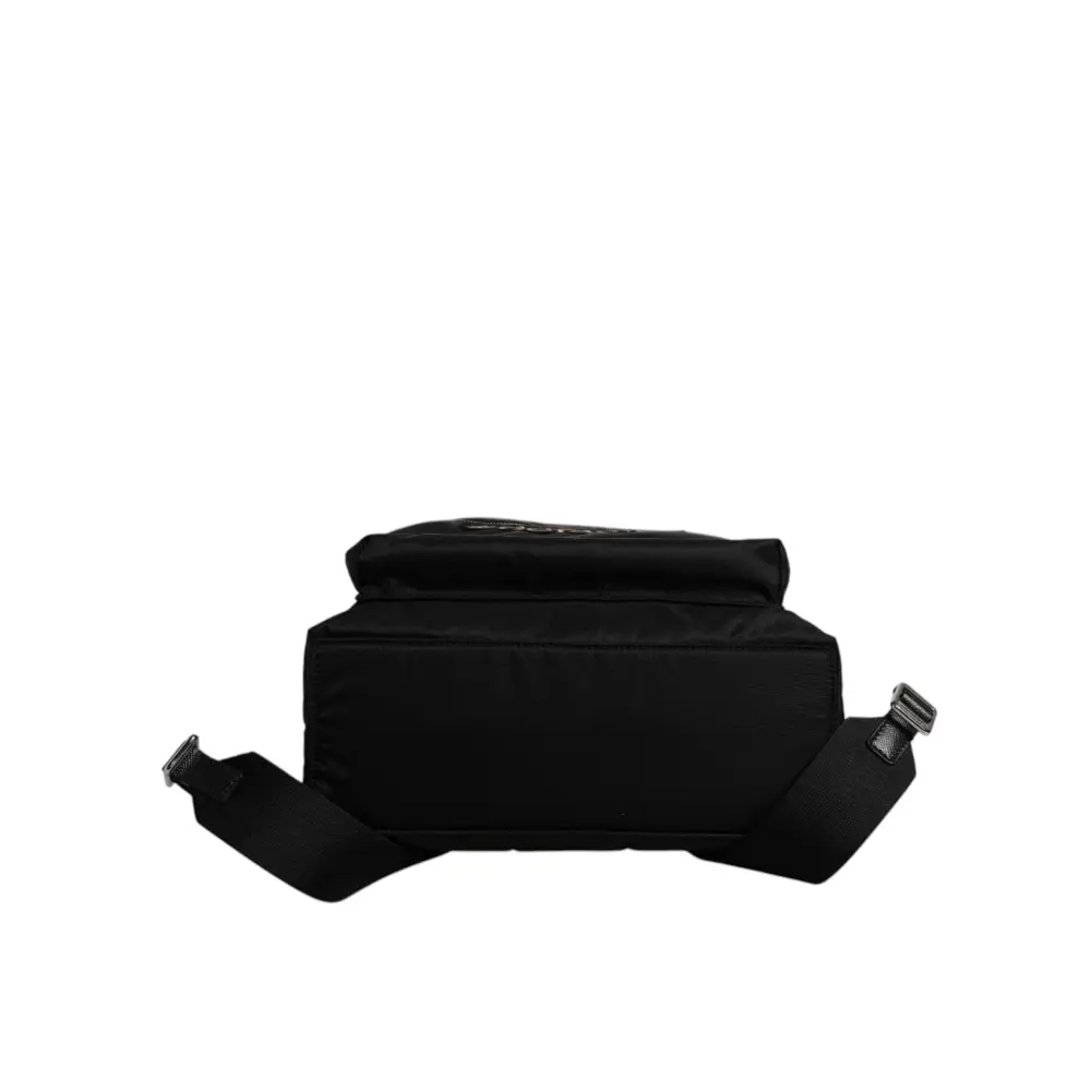 Dolce & Gabbana Black Nylon #DGFAMILY Embellished Backpack VULCANO