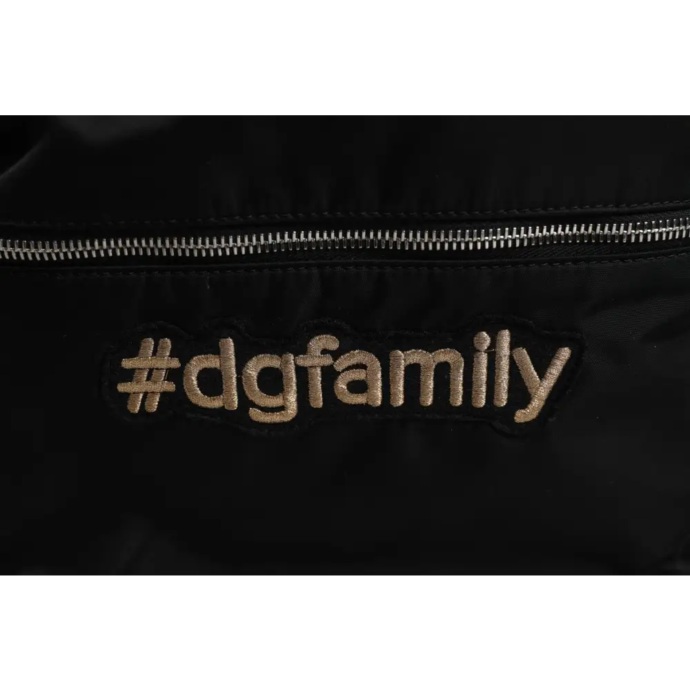 Dolce & Gabbana Black Nylon #DGFAMILY Embellished Backpack VULCANO