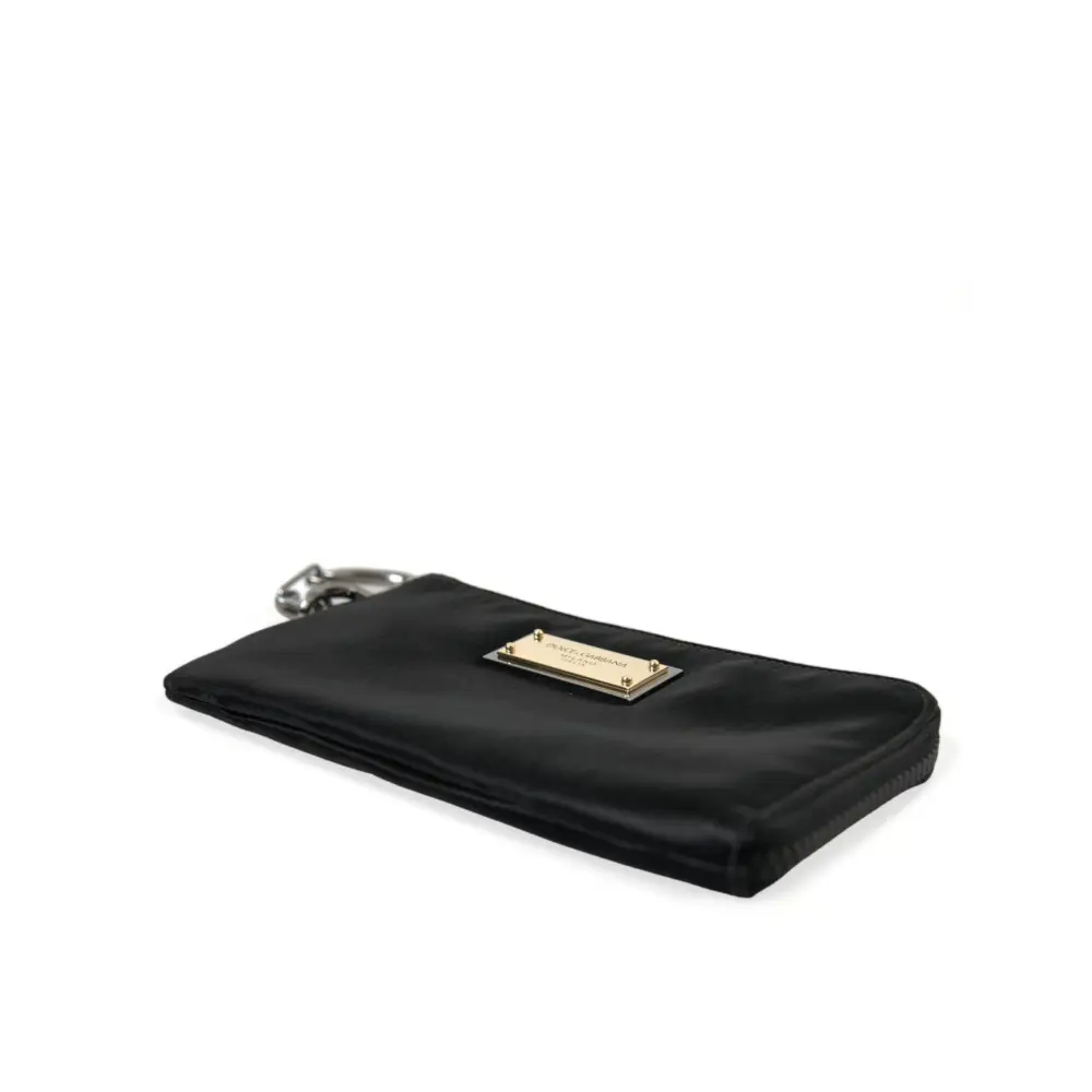 Sort Dolce & Gabbana gabbana black nylon clutch med logo plaque