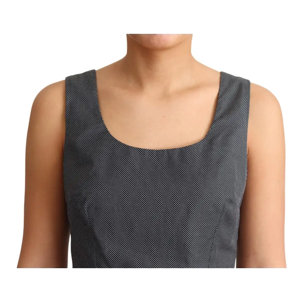 Dolce & Gabbana Black Polka Dotted Cotton A-Line Dress