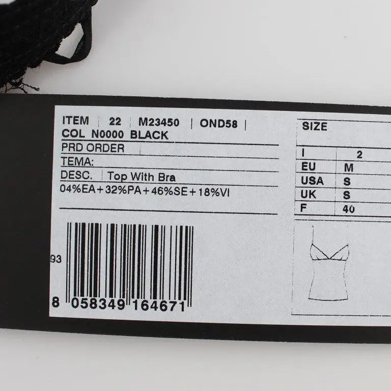 Dolce & Gabbana Black Silk Floral Lace Lingerie Top