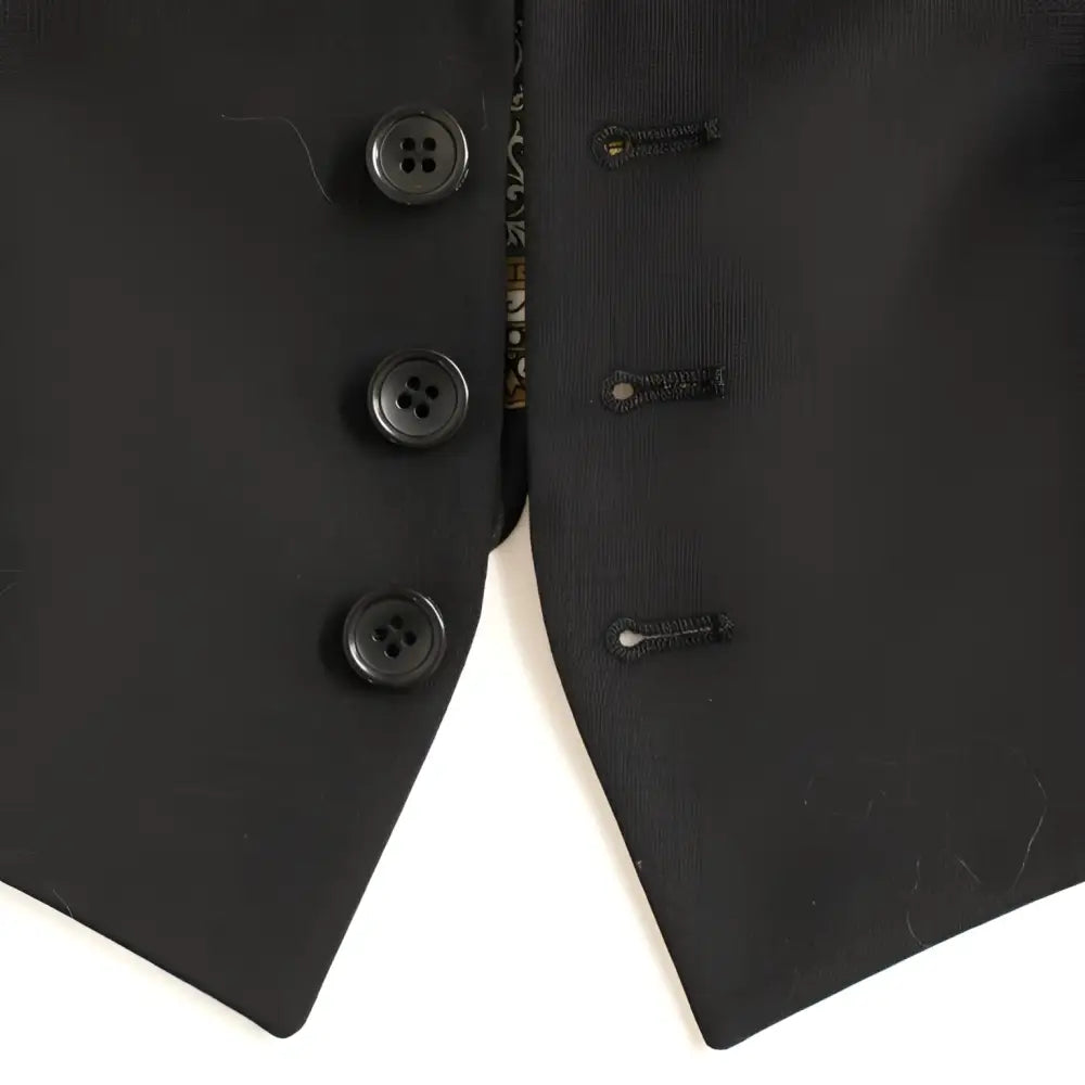 Dolce & Gabbana Black Silk Scarf Back Blazer Jacket