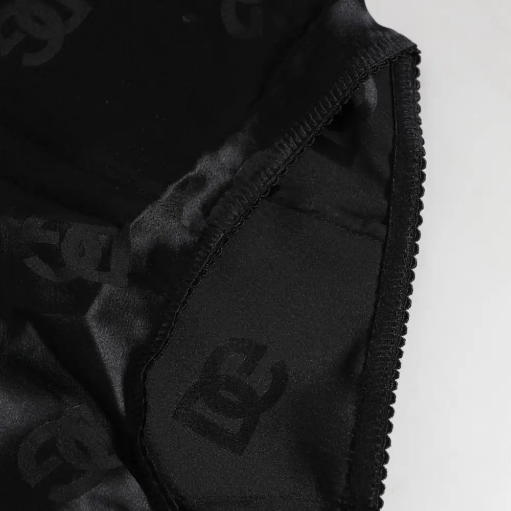 Dolce & Gabbana Black Silk Stretch High Waist Girdle Underwear