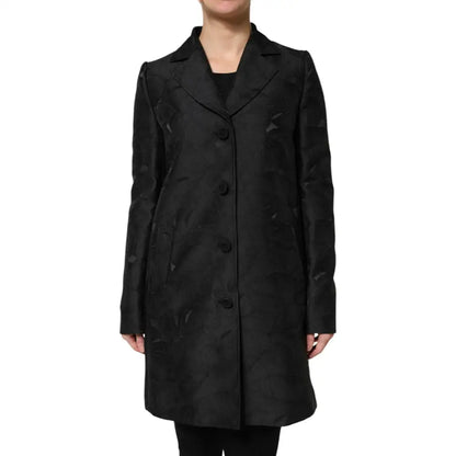Dolce & Gabbana Black Single Breasted Trench Coat Jacket