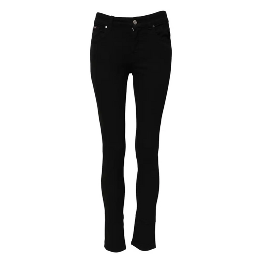 Dolce & Gabbana Black Skinny Cotton Mid Waisted Denim Jeans - IT38/XS - Jeans