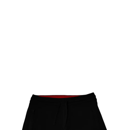 Dolce & Gabbana gabbana black wool mid waist jogger sweatpants med rød foring