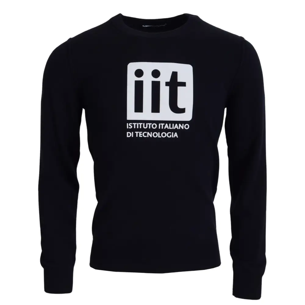 Trøje i Dolce & Gabbana blå cashmere med IIT-logo