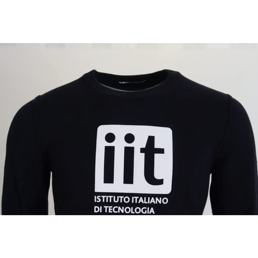 Dolce & Gabbana blue cashmere pullover sweater with IIT logo