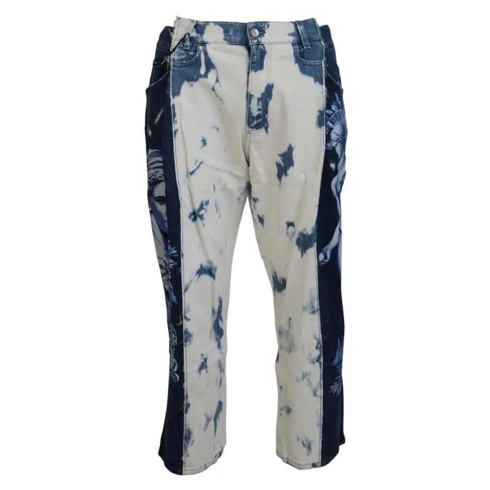 Dolce & Gabbana Blue Ceasar Denim Cotton Loose Fit Jeans