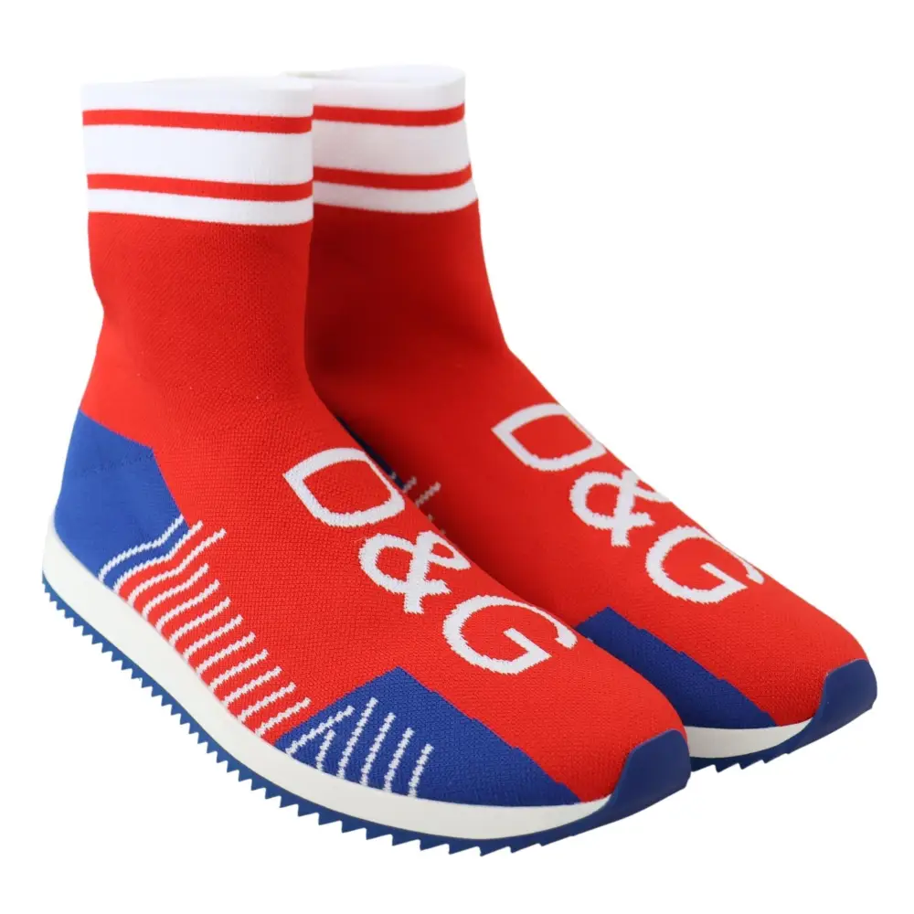 Dolce & Gabbana blue red Sorrento logo sneakers socks shoes