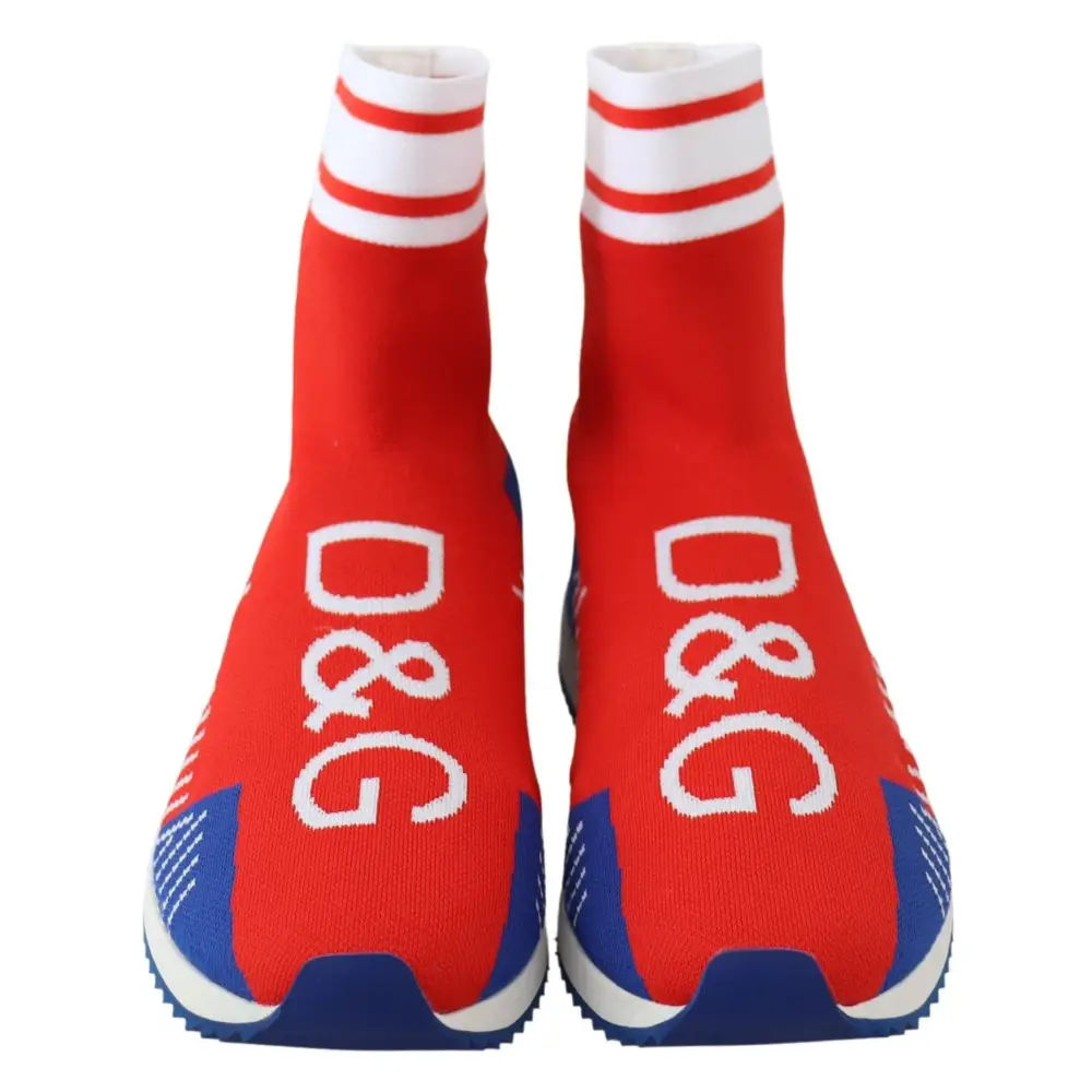 Dolce & Gabbana blue red Sorrento logo sneakers socks shoes