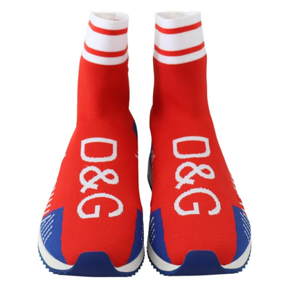 Dolce & Gabbana blue red Sorrento logo sneakers socks shoes