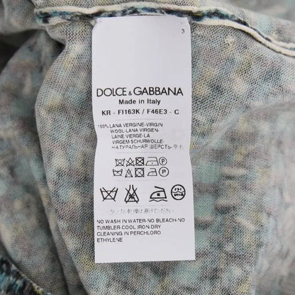 Dolce & Gabbana Blue Wool Sweater Sleeveless Pullover