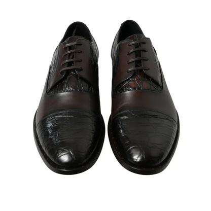 Dolce & Gabbana Brown Exotic Leather Formal Men Dress Shoes - Sandaler