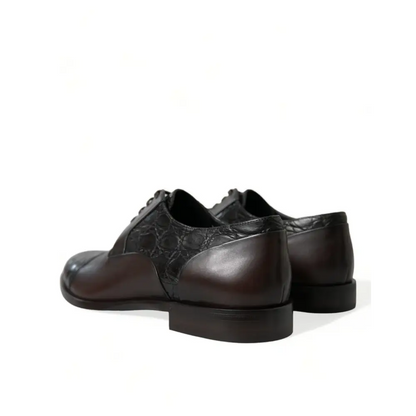 Dolce & Gabbana Brown Exotic Leather Formal Men Dress Shoes - Sandaler